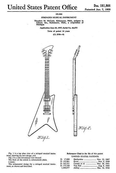 Gibson Moderne Patent