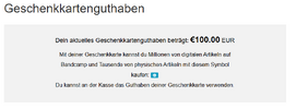 Bandcamp Gutschein 100€ (3 Stk vorhanden)