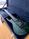 7-Saiter E-Gitarre: Agile Interceptor pro 727 tribal green + Koffer