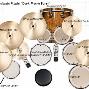 Tama Starclassic Maple Dark Mocha Burst