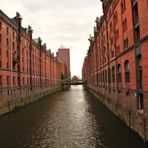 Speicherstadt, Blick vom "Auf dem Sande" Richtung Kehrwiederspitze