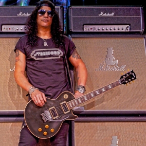 Slash - In Front Of His Marshall Wall