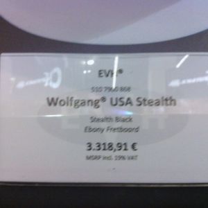 Infotafel zur EVH Wolfgang USA Stealth