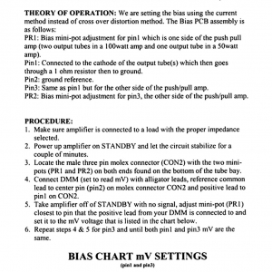 The Official Marshall Biasing Instructions For The JCM2000 Amps