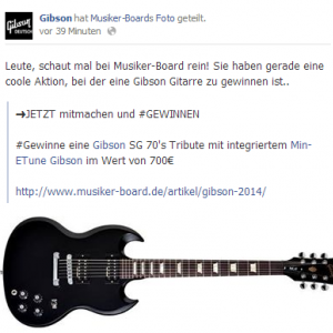 Gibson Postet Das Musiker Board