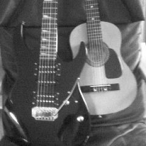 Black&White Ibanez with acoustic