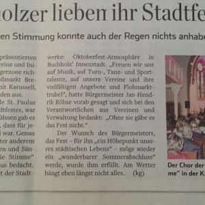 Zeitungsartikel Stadtfest