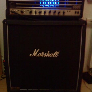 Peavey 6505 mit front update ^^

Marshall 1960 A Lead

Ibanez Lu 20 tuner
Digitech Multichorus
Digitech Digiverb