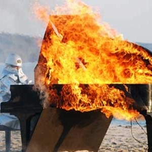 burning piano