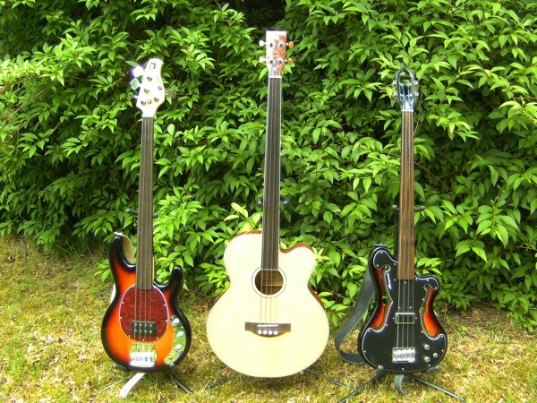 3 fretless basses