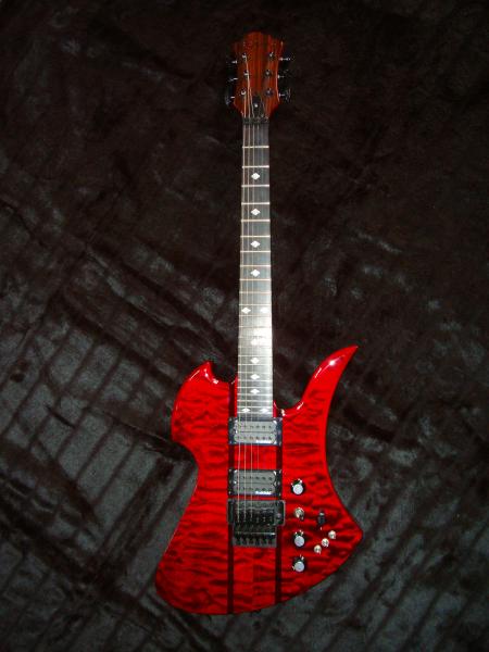 BC Rich Mockingbird Slash Signature Transparent Red