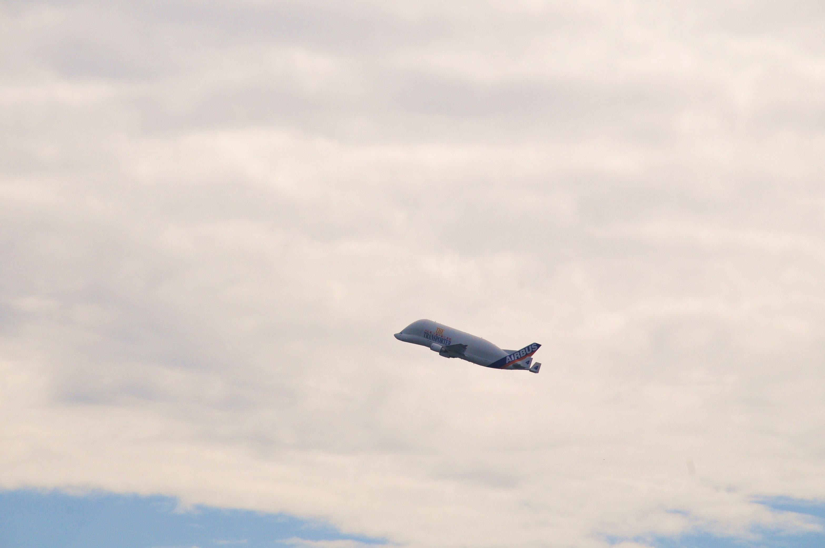 Beluga im Anflug auf Airbus Finkenwerder