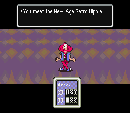 Earthbound
Battle against New Age Retro Hippie