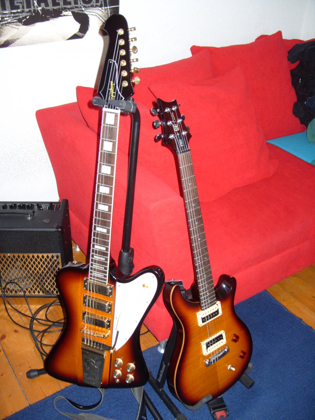 Epiphone Firebird VII & PRS SE Custom