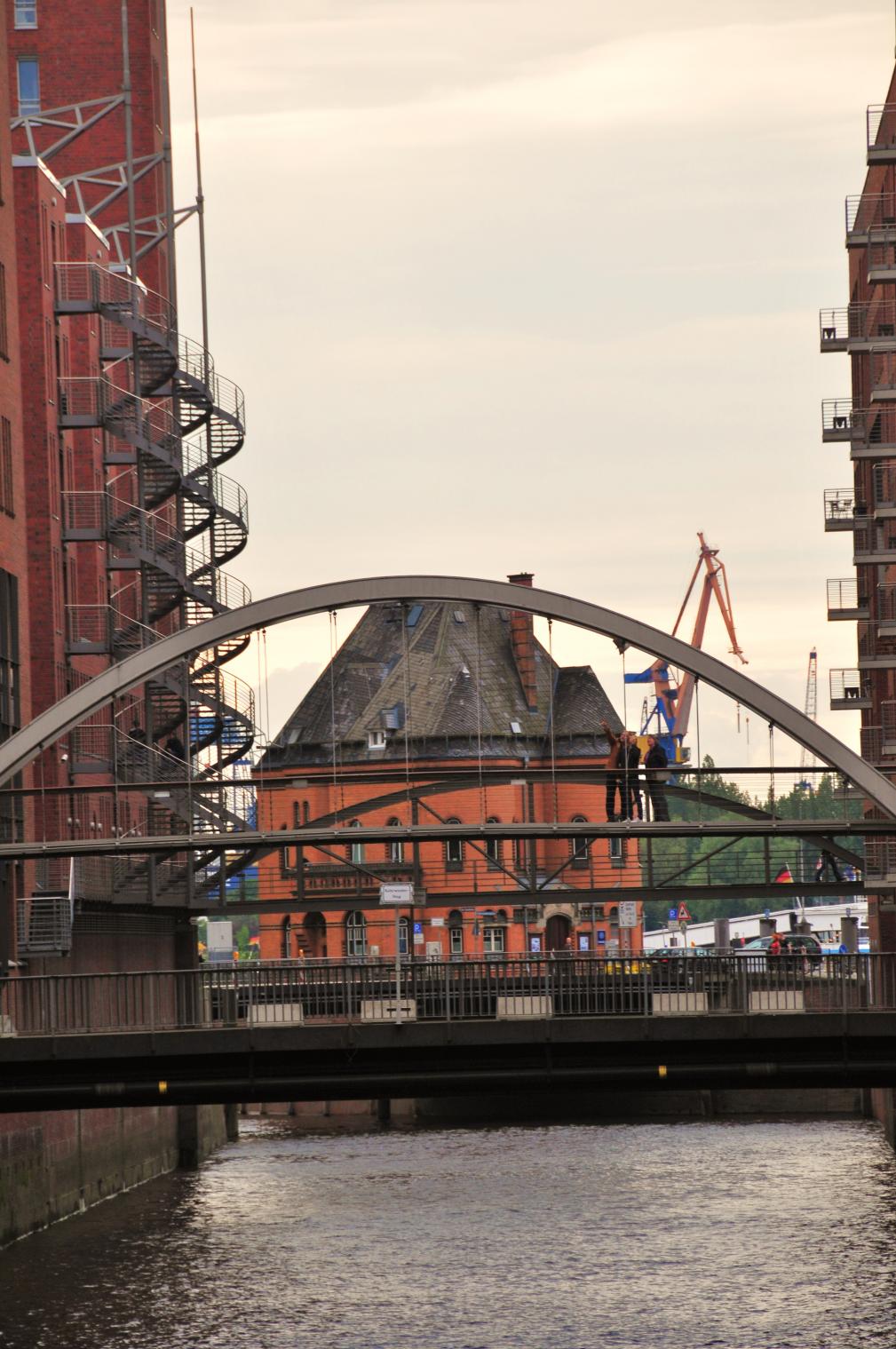 Fleet in der Speicherstadt Blick Richtung Sandtorkai