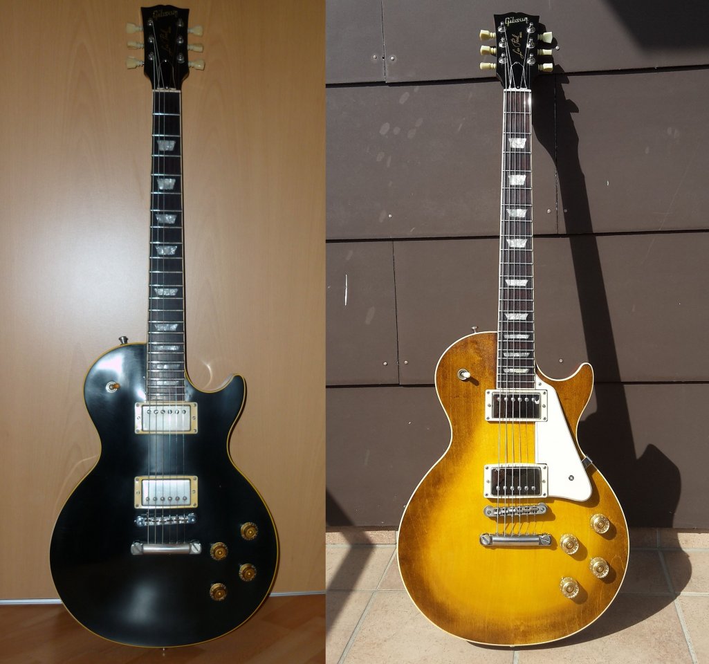 Gibson Les Paul Standard_Black_Honey Sunburst