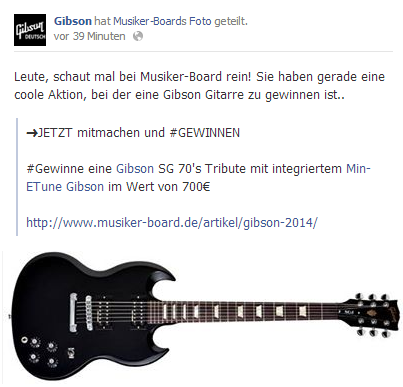 Gibson Postet Das Musiker Board