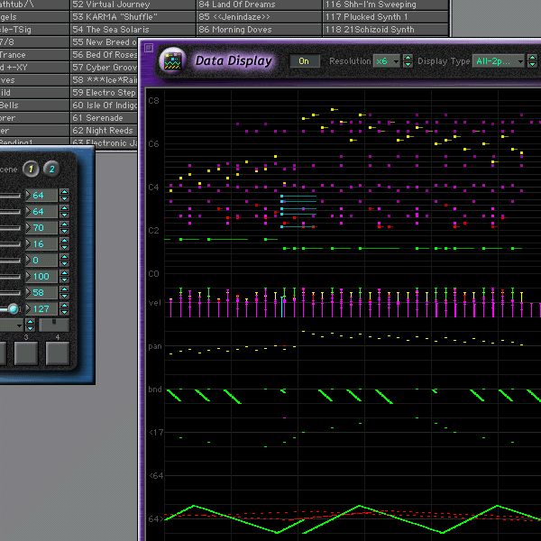 Korg's Karma Technologie. Verfügbar in Hardware als Workstation (Karma, M3, OASYS) oder als Softwarelösung.