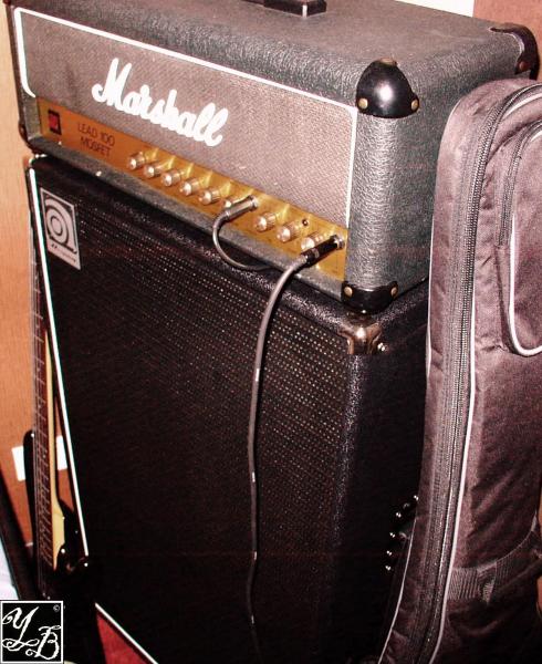 Marshall Lead 100 Mosfet & Ampeg SVT610-HLF, Ibanez GSR-200