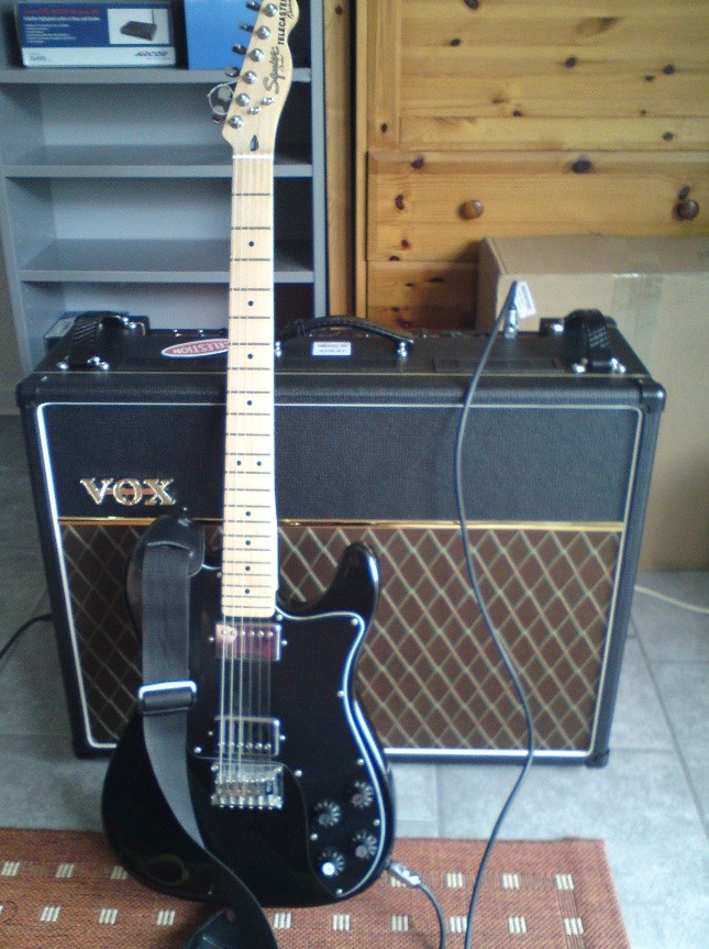 Mein Vox AC 30 + Squier Vint.Mod. Tele Custom Black