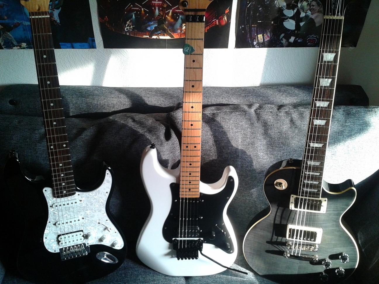 Meine 3 Gitarren zusammen