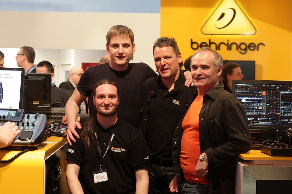 Mit Uli Behringer, Martin Hofmann und Johannes Hofmann auf der Musikmesse 2012