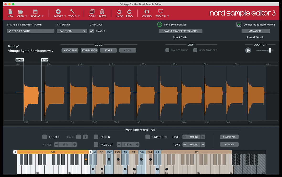 Nord Sample Editor 3 For NW2 - Screenshot Kopie