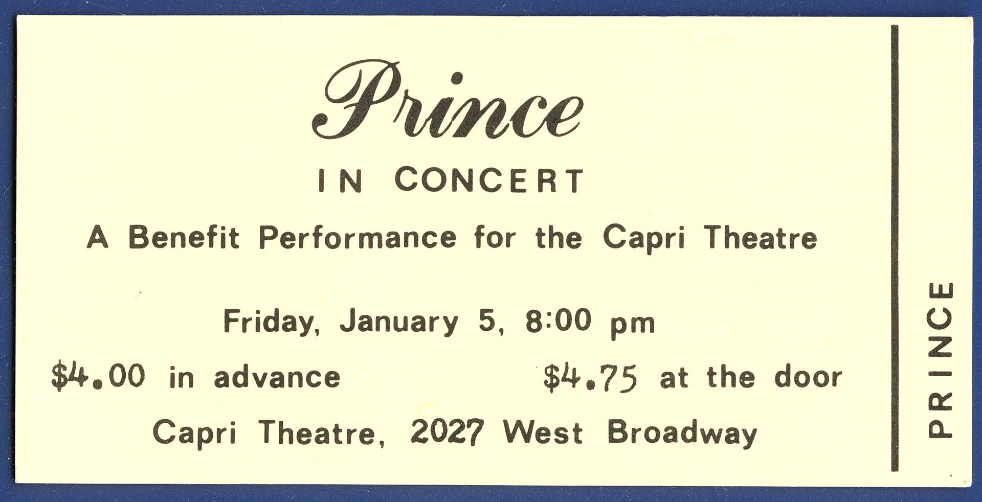 Prince 1st Performance