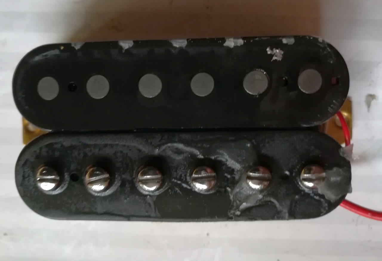 Steg-Humbuckers mit geschmolzenem Parafin