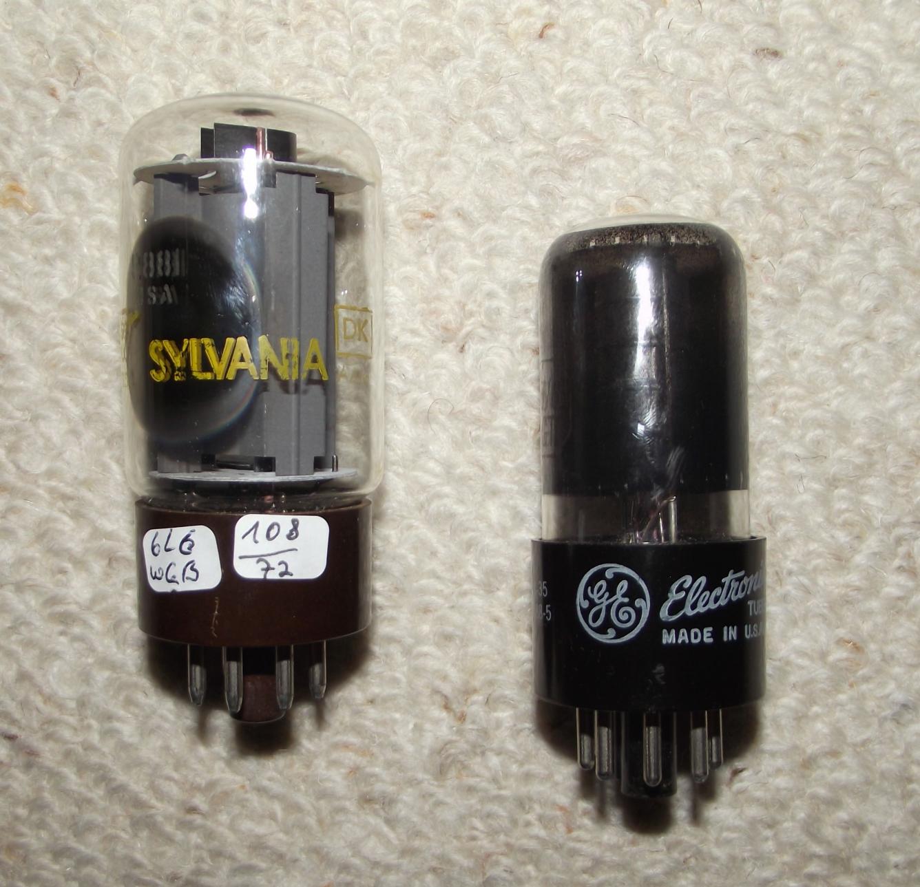 Sylvania 6L6 WGB und General Electric 6V6 NOS, Futter für meinen Single Ended Cornell Romany Plus, ein Resteverwerter der viele unterschiedliche Röhrentypen akzeptiert