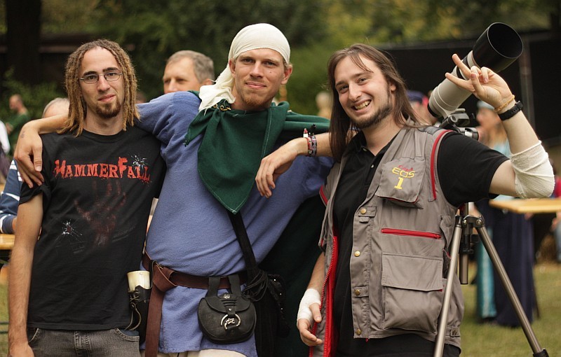 Treffen mit paddlepunk (Mitte) auf dem Mittelalterlichen Phantasie Spectaculum in Speyer August 2011