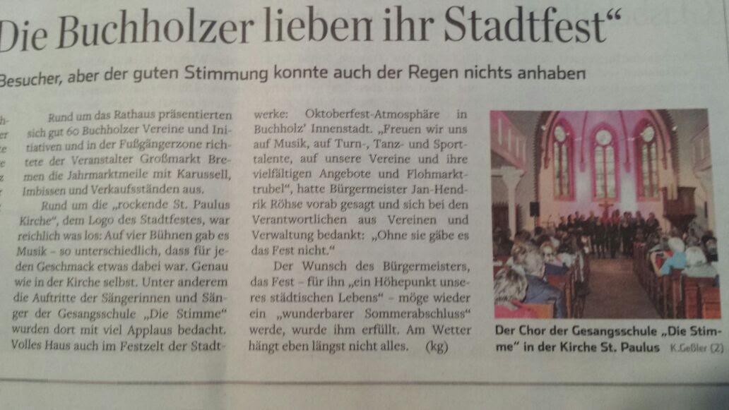 Zeitungsartikel Stadtfest